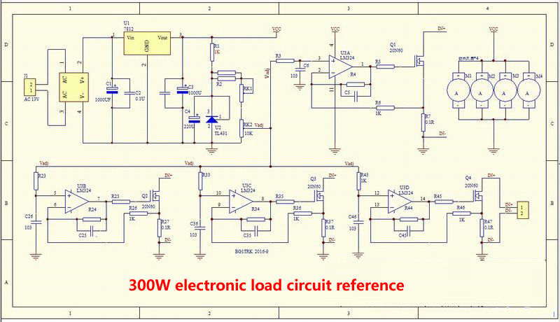 150W 72V 10A Constant Current Electronic Load Battery Discharge ... Circuit Diagram